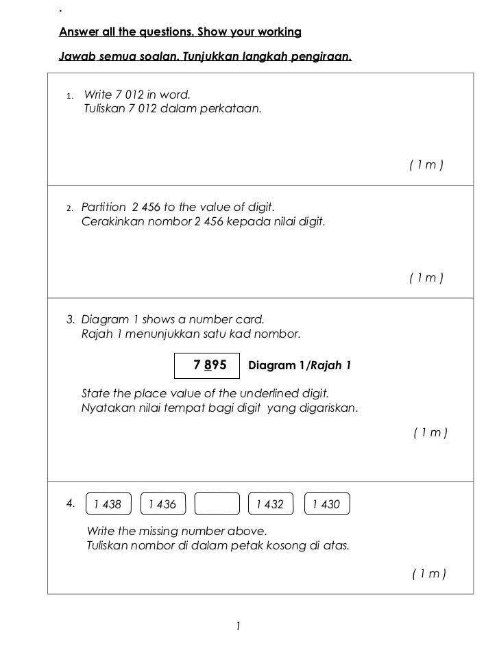 Soalan Matematik Tahun 5 Penggal 1 - Resepi Book l