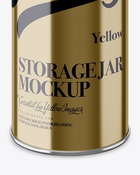 Download Metallic Storage Jar Mockup