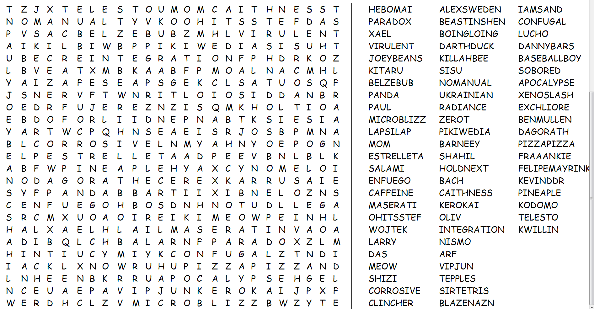 Printable Word Searches Hard Puzzles - Calendar June