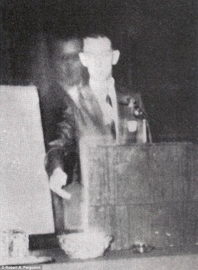 Robert A. Ferguson, author of Psychic Telemetry, was speaking in Los Angeles, California, on November 16, 1968. He believed his brother Walter, who died in 1944 during World War II, was standing beside him