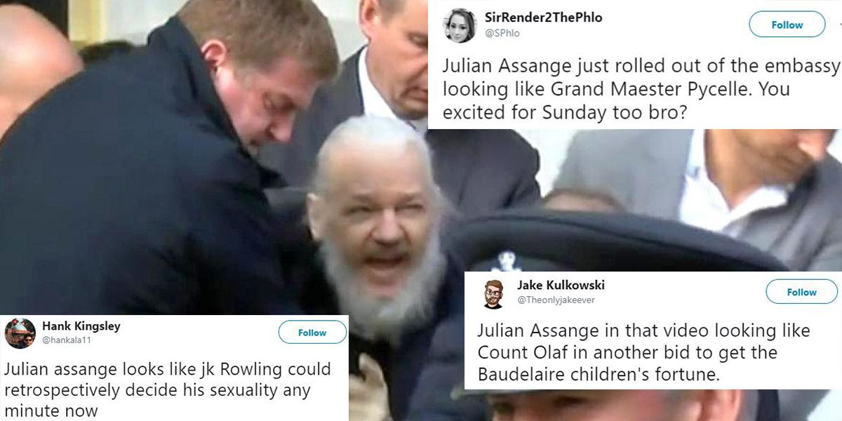 Picture of Assange arrest