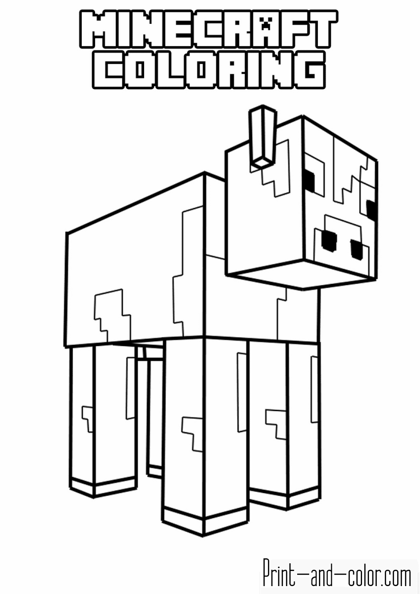 Minecraft is a sandbox video game that was developed by swede markus persson, then by the mojang development studio. Minecraft Coloring Pages Print And Color Com
