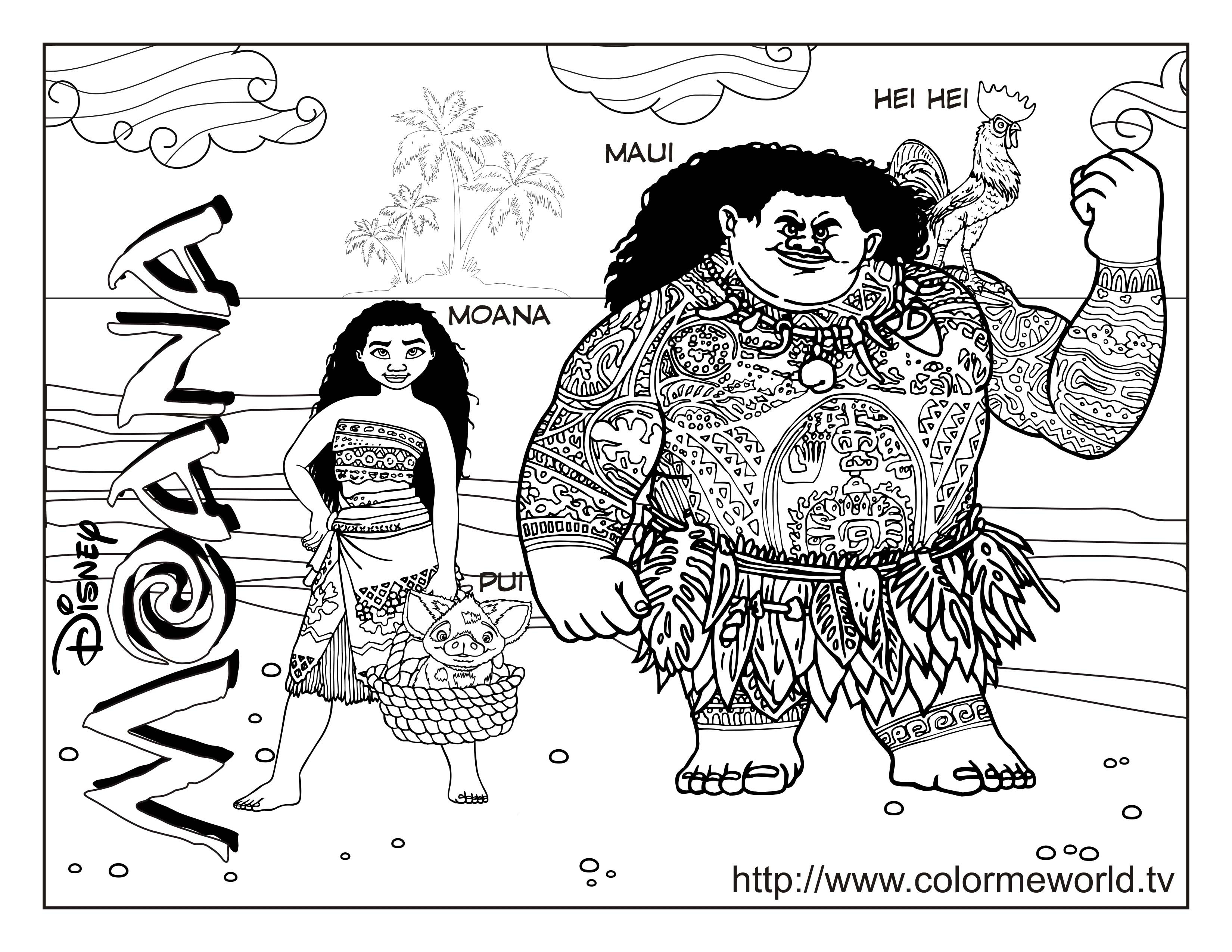 Coloring Book Moana Coloring Pages