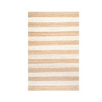 Flatweave stripes jute area rug or runner