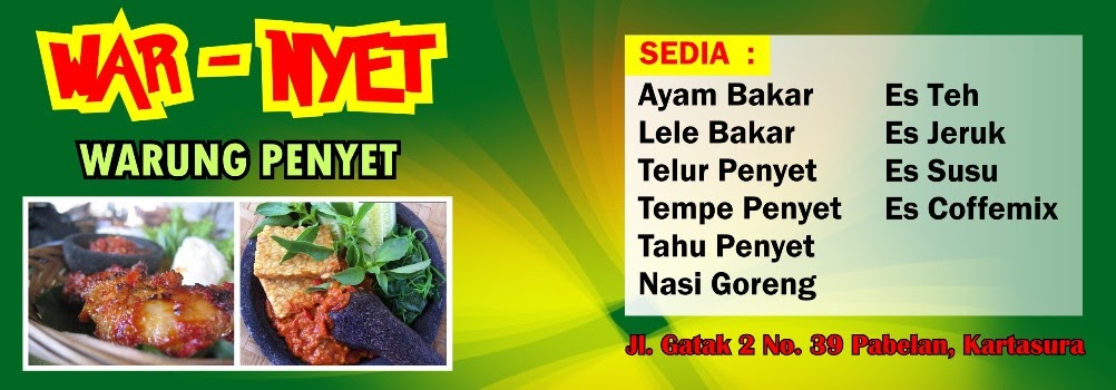 Contoh Banner Warung  Penyetan  desain  spanduk kreatif