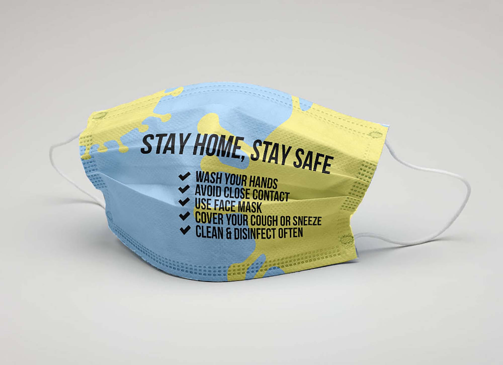 Download Free Covid 19 Face Mask Mockup Psd