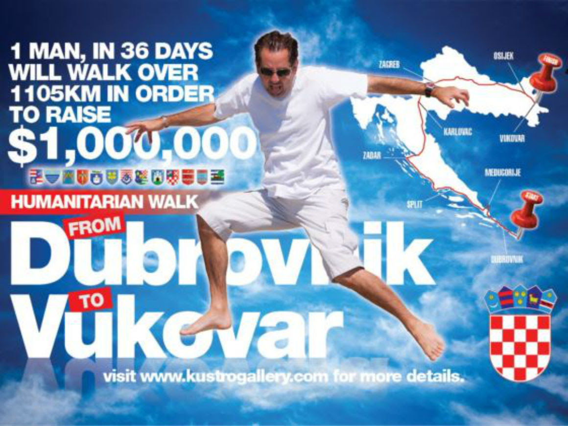 Steve Kustro Humanitarian Walk poster Photo: Steve Kustro