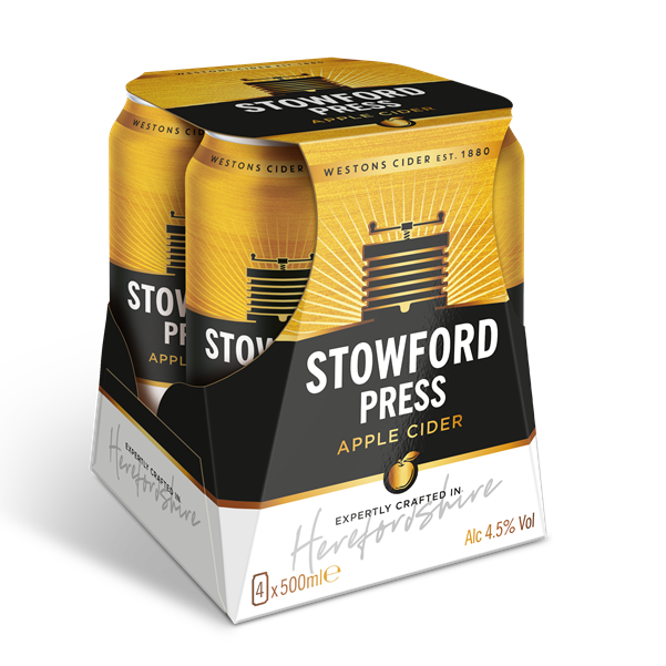 Stowford Press Apple Cider is now available for purchase nationwide in retail stores in 4-packs of 16.9oz cans.