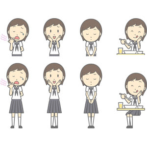 画像をダウンロード かわいい 中学生 あいさつ イラスト