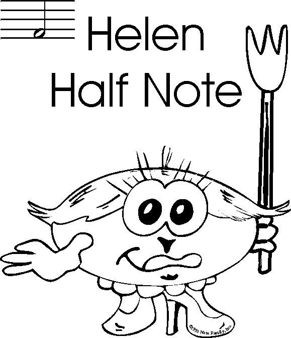 Download music notes color stock vectors. Half Note To Color Clip Art Library
