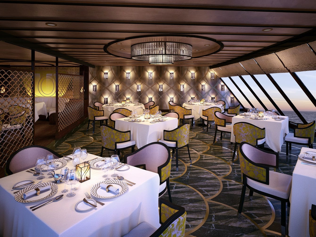 The French restaurant Chartreuse planned for Regent Seven Seas's next ship will have sweeping views over the ocean.