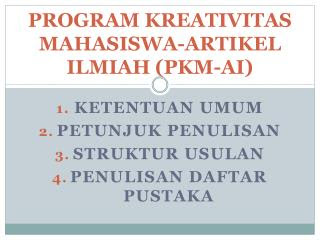 Contoh Judul Pkm Artikel Ilmiah - Contoh M