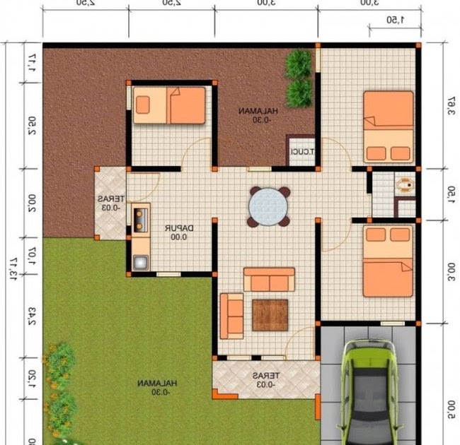 55 Desain Rumah  Minimalis 3  Kamar  1 Mushola 