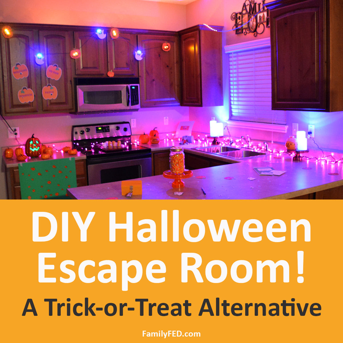 This puzzle is a classic, anyone can figure it out. Diy Halloween Escape Room Goblin Tricks And Treats A Trick Or Treat Family F E D