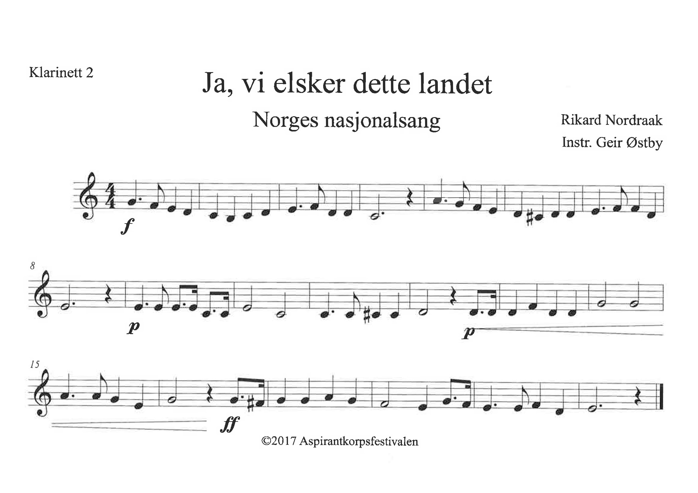 Klokken 12 ble det avfyrt salutter og sunget nasjonalsangen. Noter Og Musikk