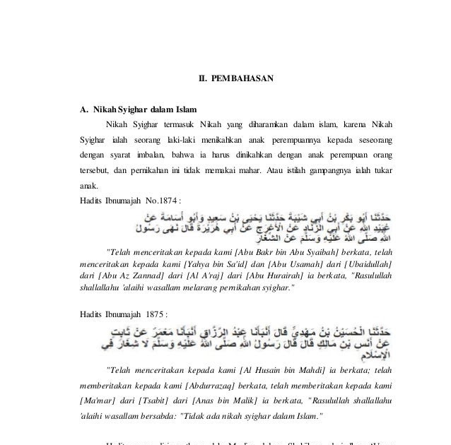 Terjemahan Ayat Hadis Tentang Perkahwinan  Dalam Islam