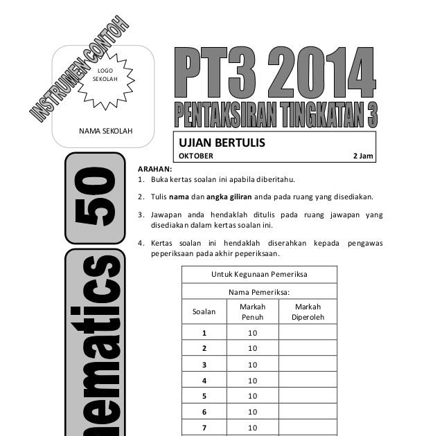 Contoh Soalan Iq Matematik - Selangor j