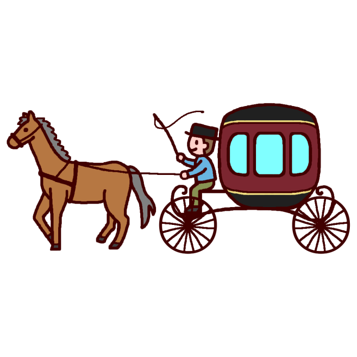 すべての動物の画像 エレガントイラスト 馬車
