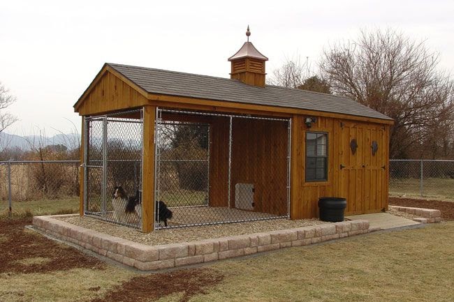 premade storage sheds: Dog Kennel Shed Combo Plans