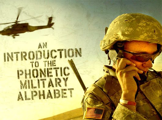 This is the nato phonetic alphabet (or the international radiotelephony spelling alphabet if you want to. An Introduction To The Military Phonetic Alphabet Primer