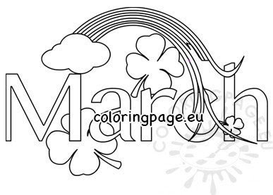 Push pack to pdf button and download pdf coloring book for free. Printable March Month Color Sheets Coloring Page