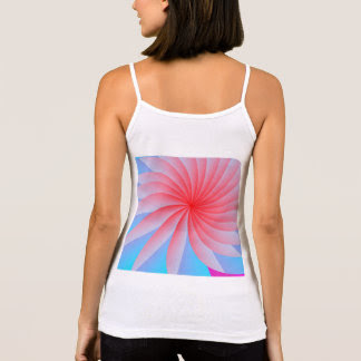 Pink Passion Flower Spaghetti Strap Tank Top