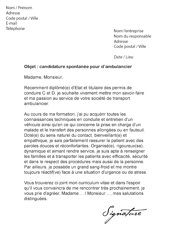 Si vous avez apprécié (ou non) cette lettre type de motivation, n'hésitez pas à le faire savoir en notant ce modèle ou en laissant un commentaire. Lettre De Motivation Ambulancier Modele De Lettre
