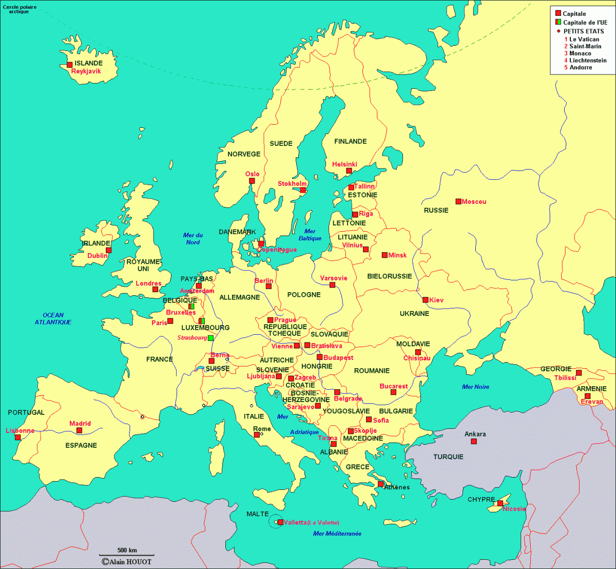 25 Images Carte Europe Vierge Capitales