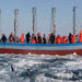 Bluefin tuna were surrounded by fishing nets in an ancient technique known as almadraba, as the fishing season opened off southern Spain.