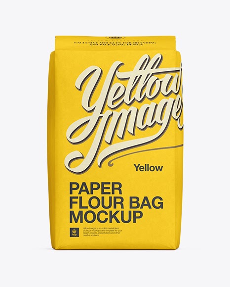 Download Paper Flour Bag Mockup - Front View Packaging Mockups