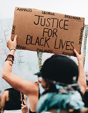 Justice for Black Lives sign