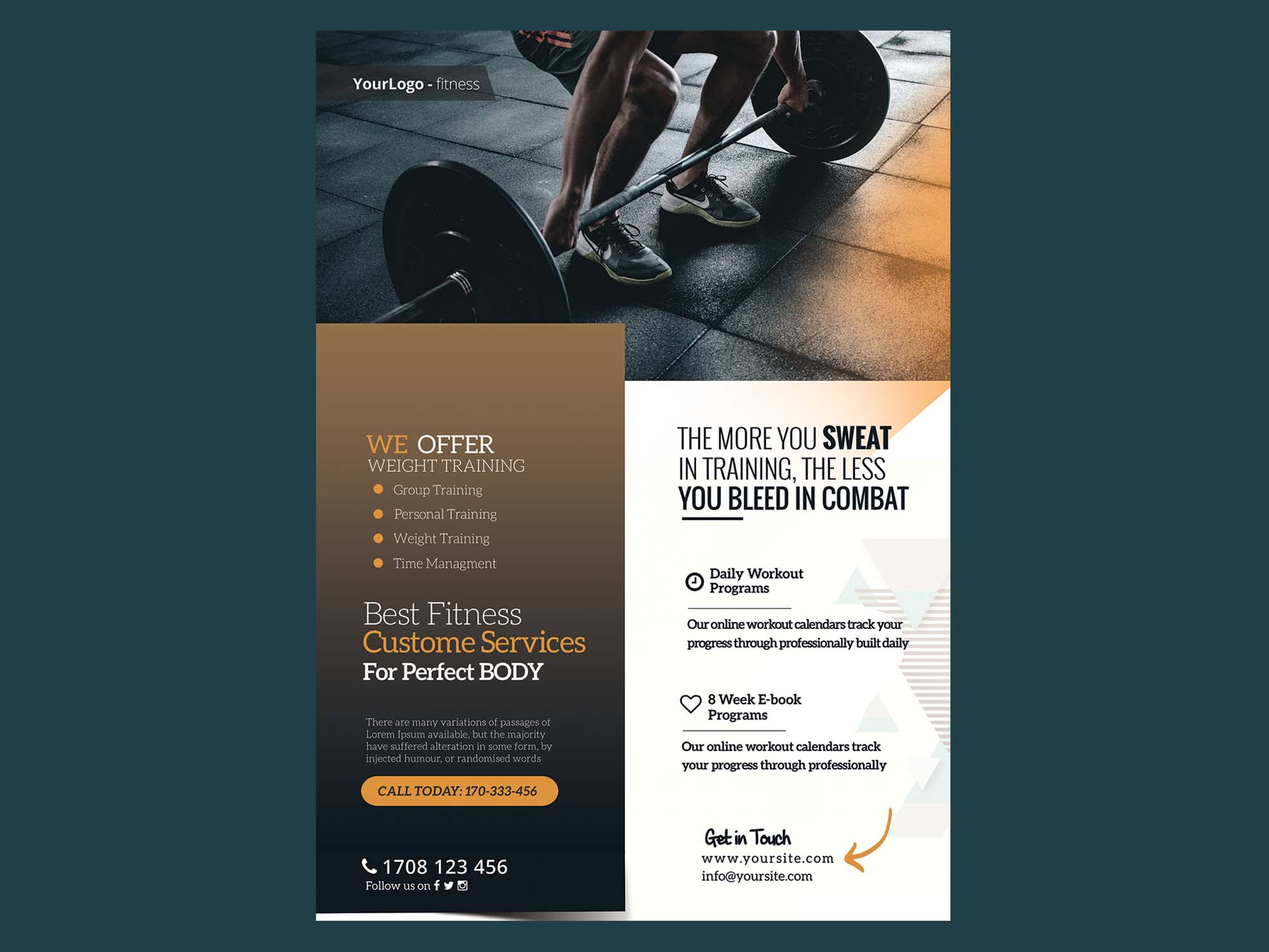 Download Free Fitness And Gym Flyer Template Psd