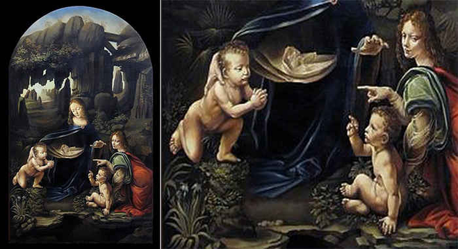 На ней изображена дева мария с младенцем иисусом. Madonna V Skalah Gde Na Kartine Iisus A Gde Ioann