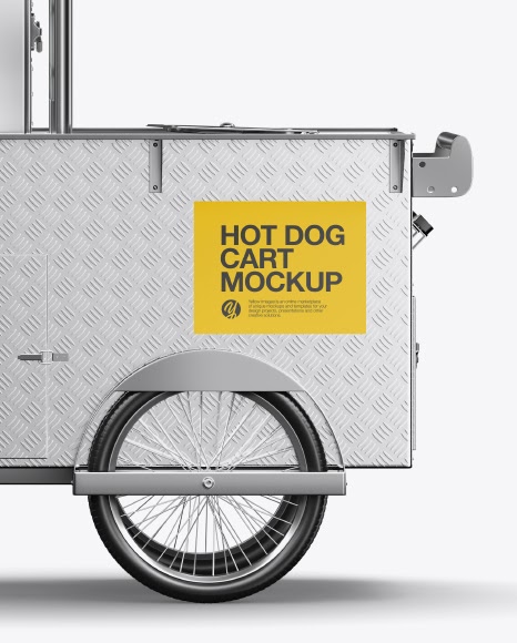 Download Hot Dog Packaging Mockup Free - Hot Dog Cart Mockup Side View In Object Mockups On Yellow Images