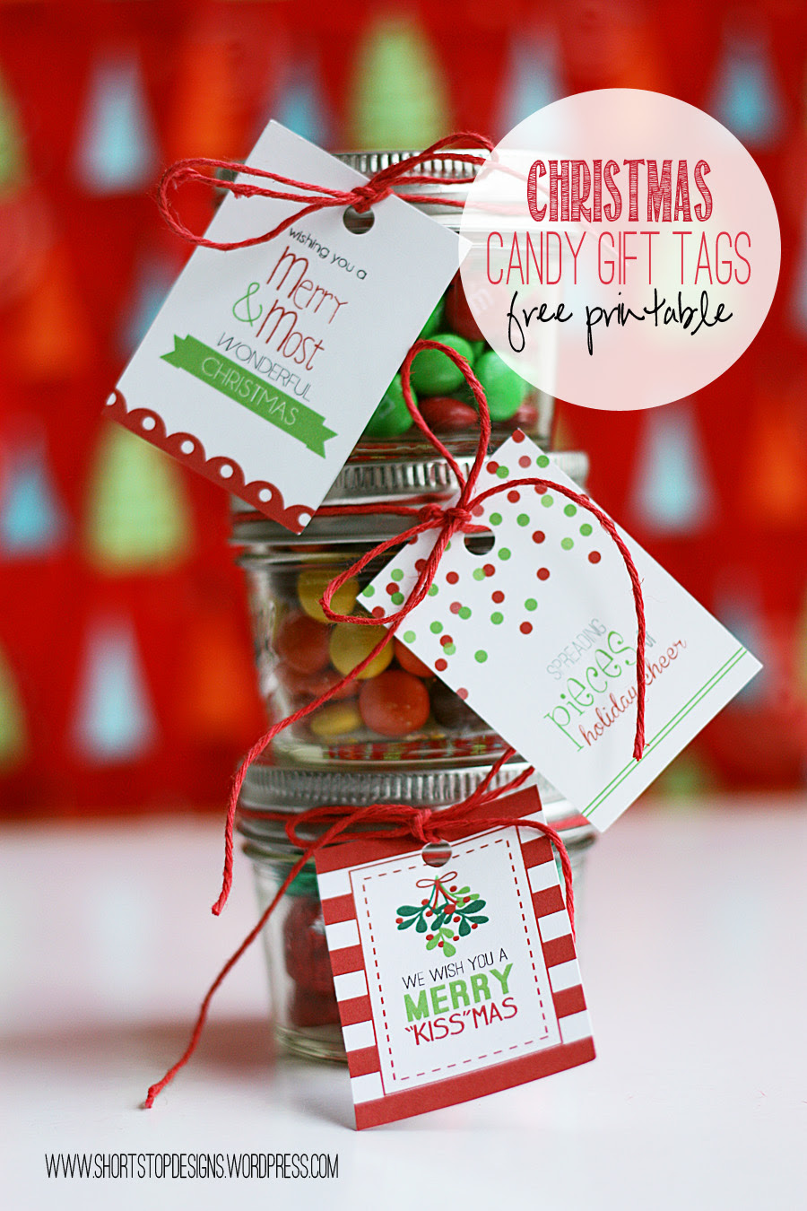 Create your next set of candy labels on zazzle! Christmas Candy Gift Tags Short Stop Designs