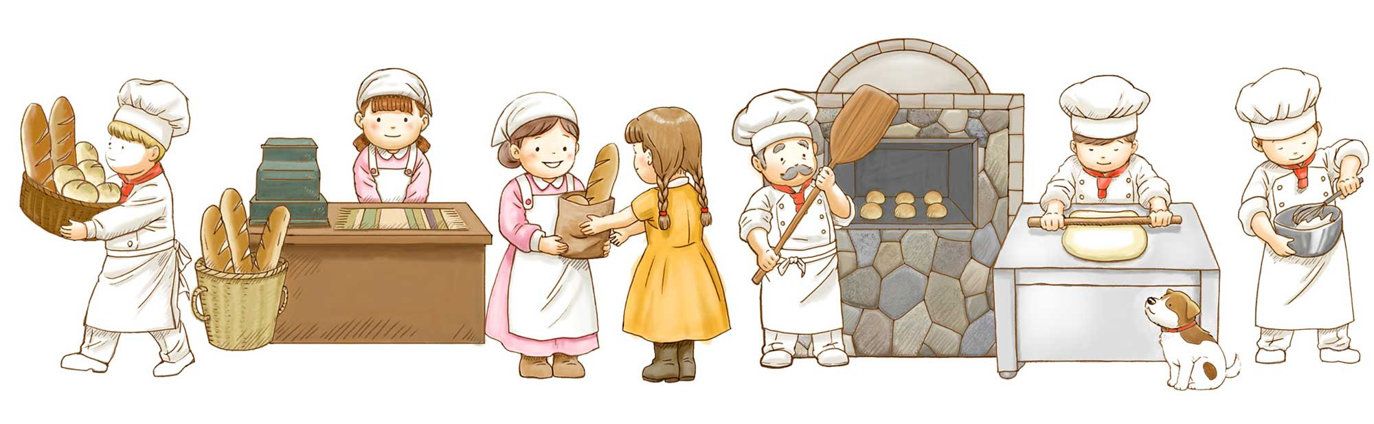 トップコレクション パン屋さん イラスト 無料のイラストやかわいいテンプレート