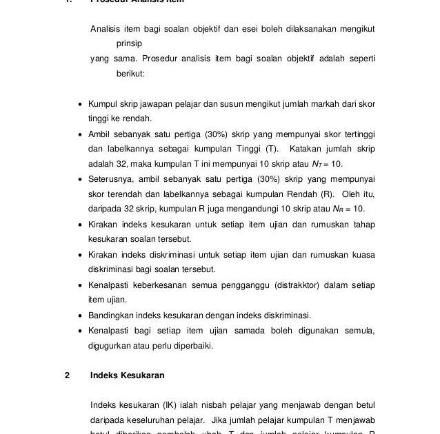 Contoh Analisis Item Soalan Esei - Serial Serials