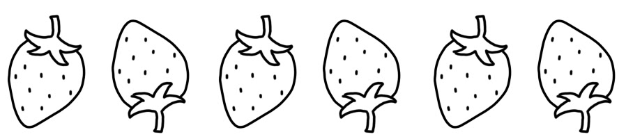動物画像無料 ラブリーいちご イラスト 白黒