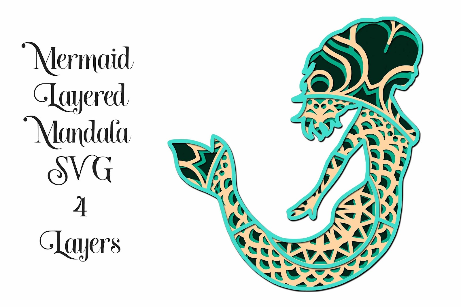 Download Multi Layered Mermaid Mandala Layered Svg Free - Free ...