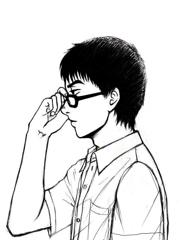 動物画像無料 最新のhd眼鏡 横顔 イラスト