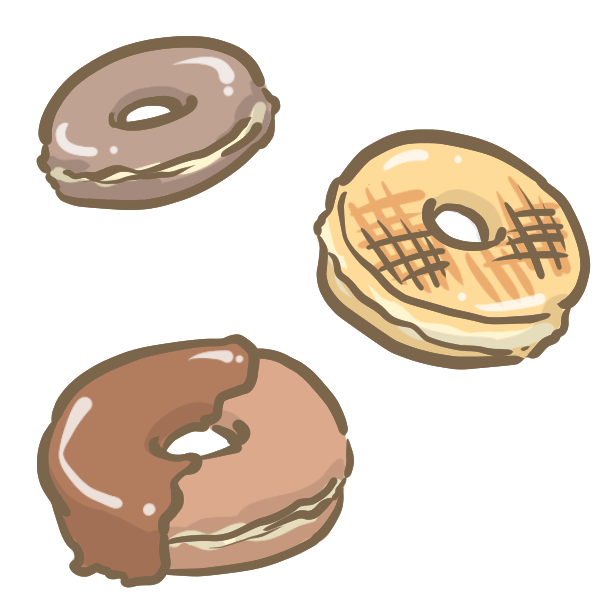 35 ドーナツ イラスト かわいい無料イラスト素材