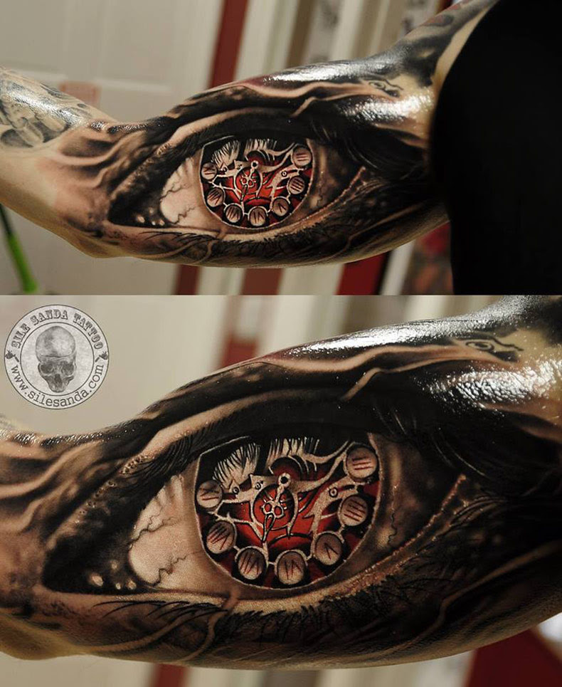 Realistic Eye  Clock  Tattoo  Best tattoo  design ideas