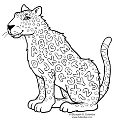 Download dulemba: Coloring Page Tuesday - Alphabet Leopard