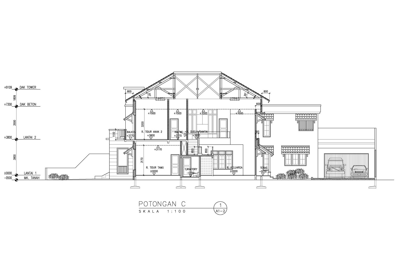 Gambar Denah  Rumah  Dan  Skala Gambar Con