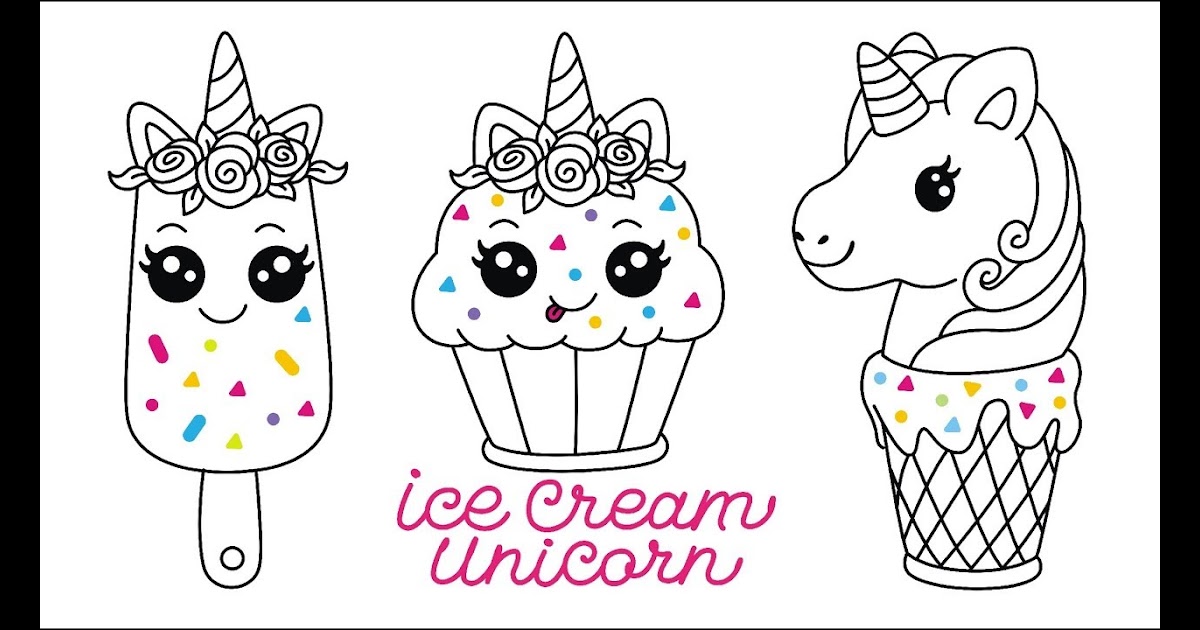kumpulan gambar untuk belajar mewarnai gambar ice cream unicorn untuk