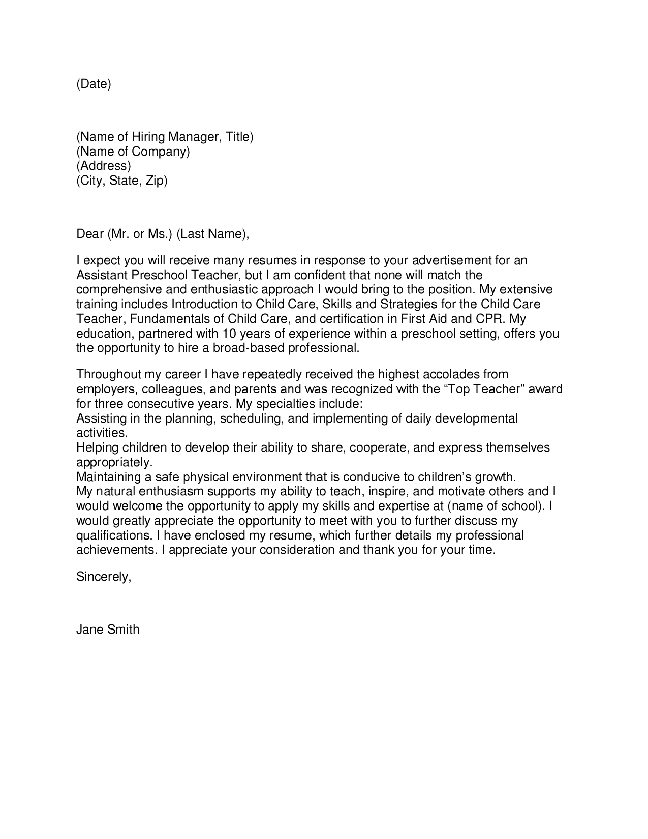 Check spelling or type a new query. Resume Cover Letter Preschool Teacher Proofreadwebsites Web Fc2 Com