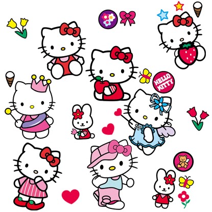 Stiker Dinding Hello Kitty Online - Stiker Dinding Murah