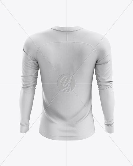 Download Download Men's Soccer Jersey LS mockup (Back View) PSD