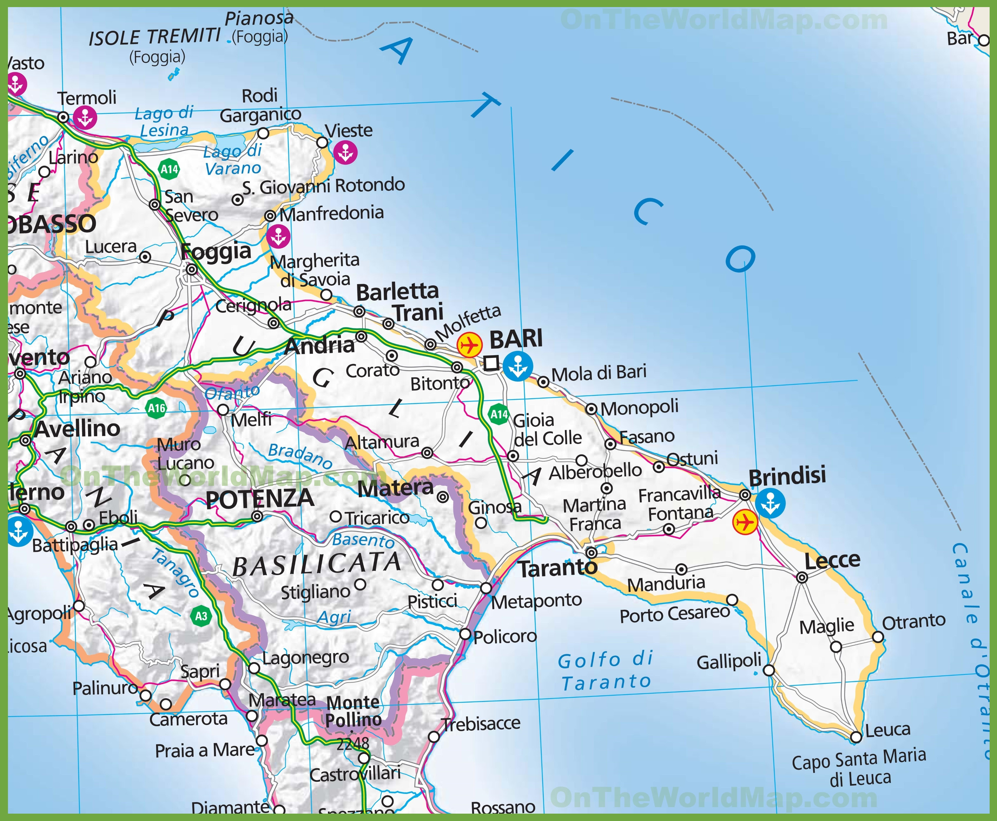 Puglia Italy  Map  Google 