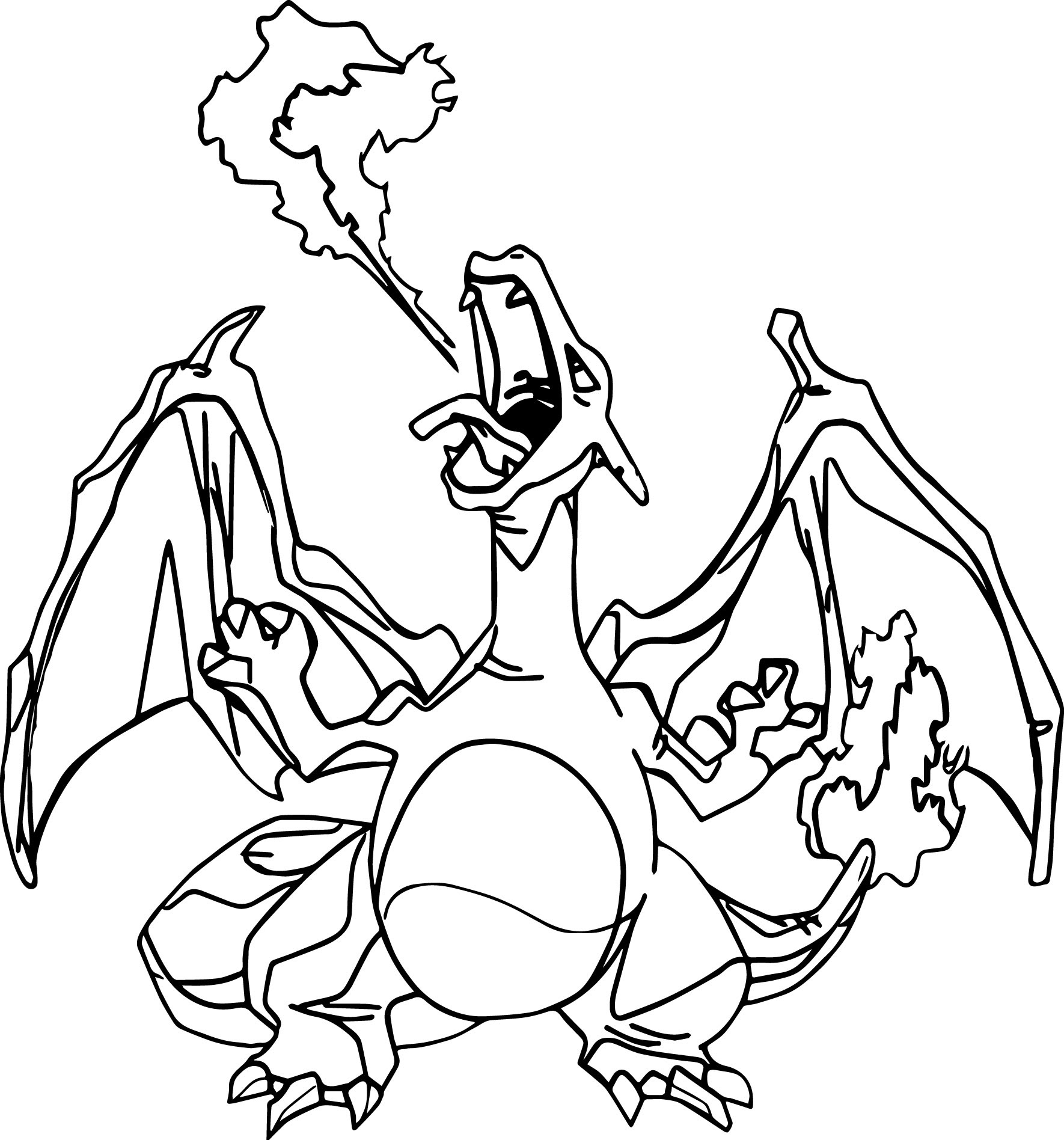 You can print from your browser! Pokemon Coloring Pages Charizard At Getdrawings Free Download